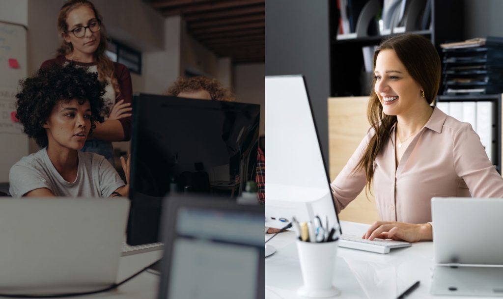 Two offices, one chaotic and the other calm