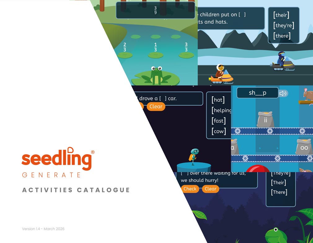Seedling Generate catalogue cover 2026
